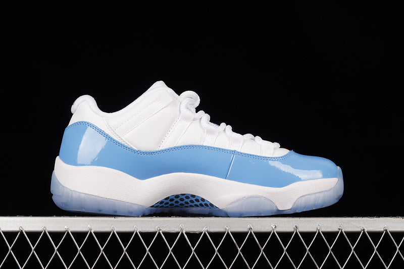 AIR JORDAN 11 RETRO LOW UNC WHITE/WHITE/UNIVERSITY BLUE