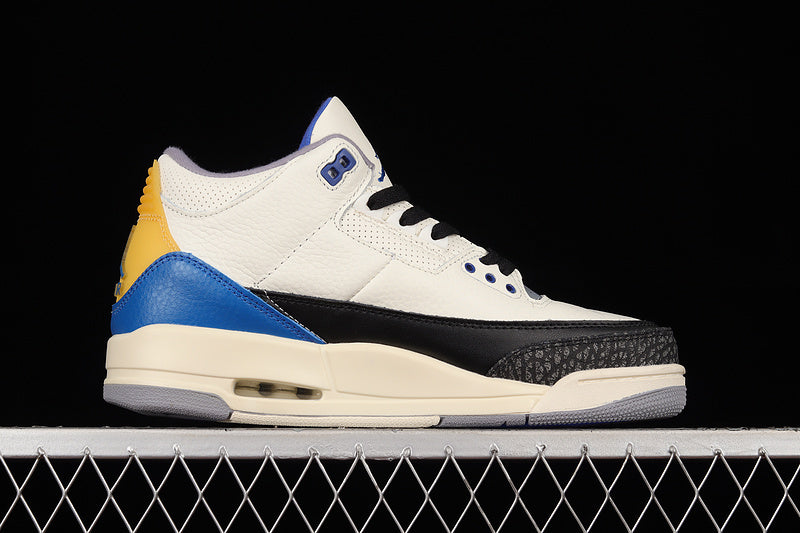 AIR JORDAN 3 RETRO UNC BEIGE/RACER BLUE/YELLOW