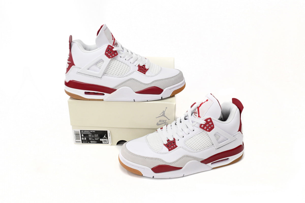 Air Jordan 4 White Red