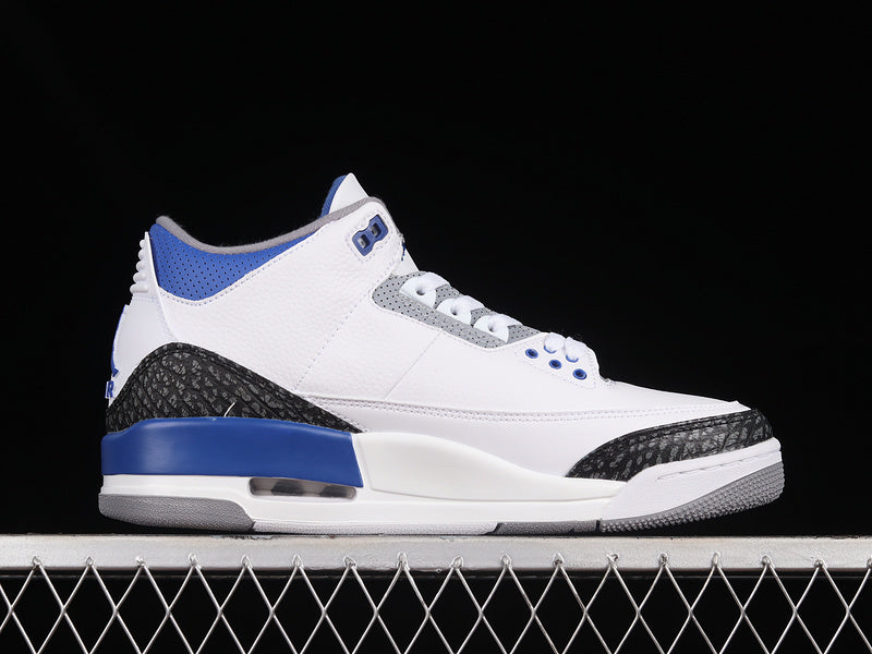 AIR JORDAN 3 RETRO WHITE/BLACK/CEMENT GREY/RACER BLUE