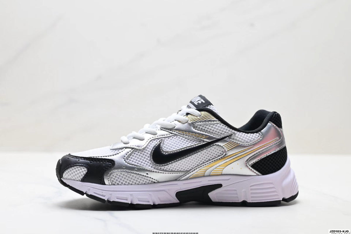 Nike Zoom Vomero 20 in White/Black/Gold: Gilded Performance