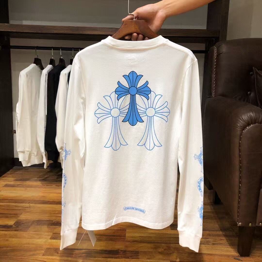 Chrome Hearts Classic Crewneck T-Shirt in White/Blue