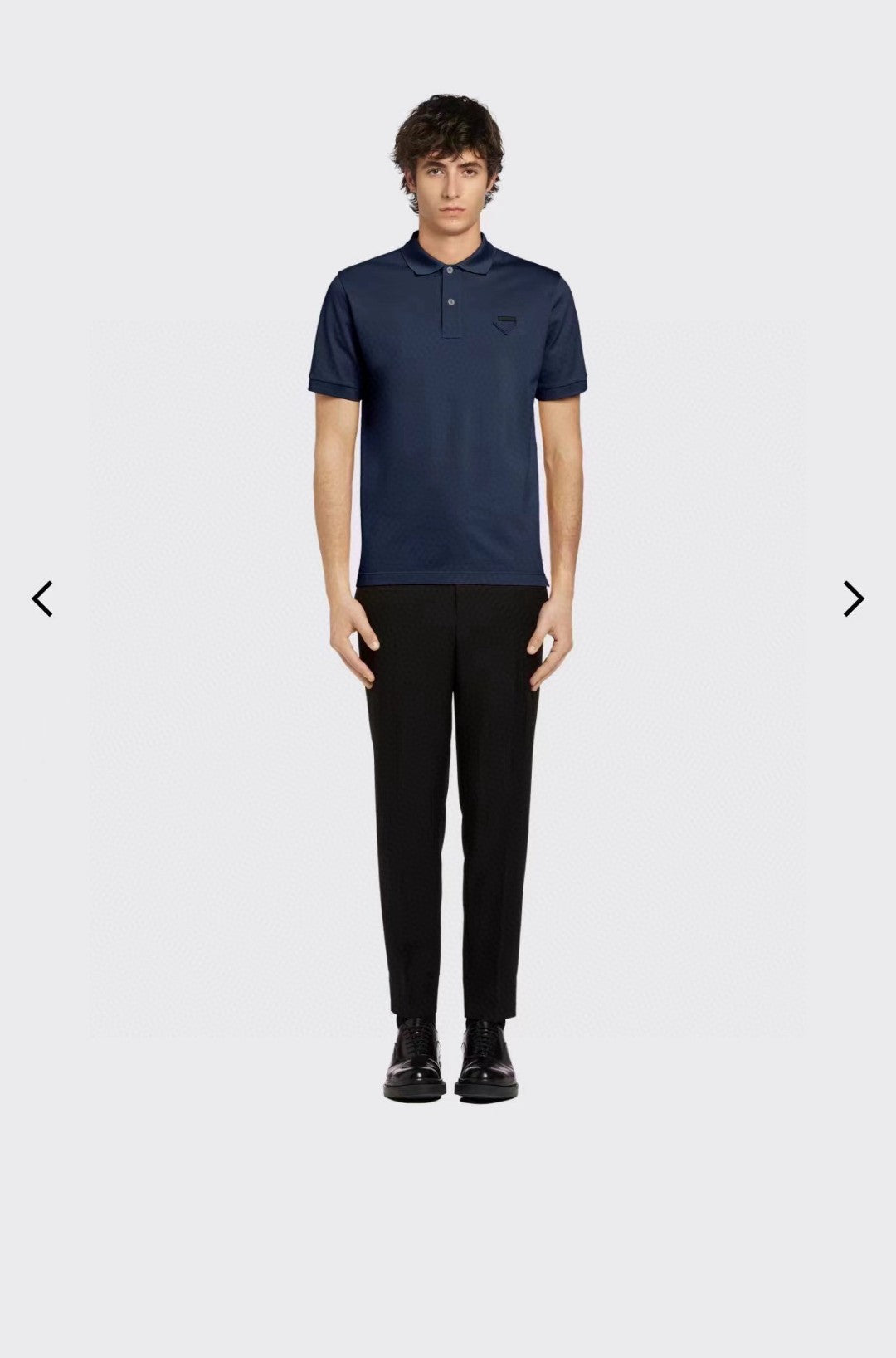 Prada Classic Navy Polo Shirt