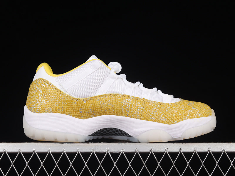 AIR JORDAN 11 LOW YELLOW SNAKESKIN WHITE