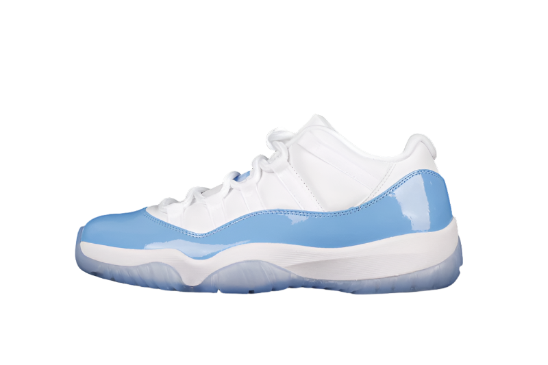 AIR JORDAN 11 RETRO LOW UNC WHITE/WHITE/UNIVERSITY BLUE