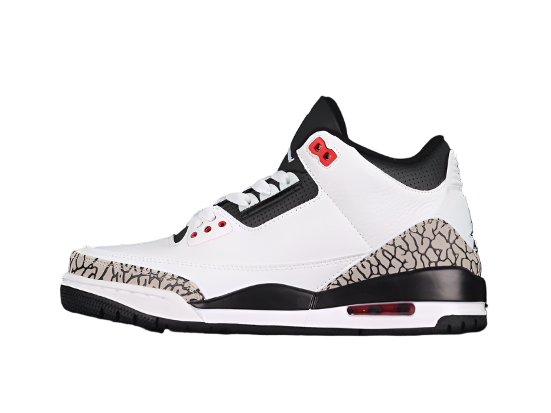 AIR JORDAN 3 RETRO WHITE/BLACK-CMNT GRY-INFRRD 23