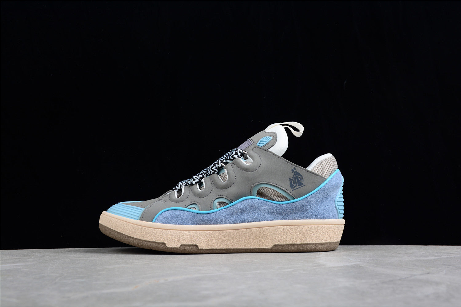 Lanvin Grey and Blue Sneakers