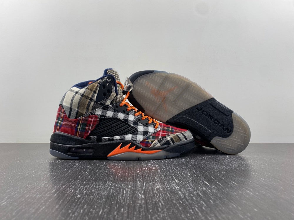 JORDAN 5 bold plaid multi-colorway