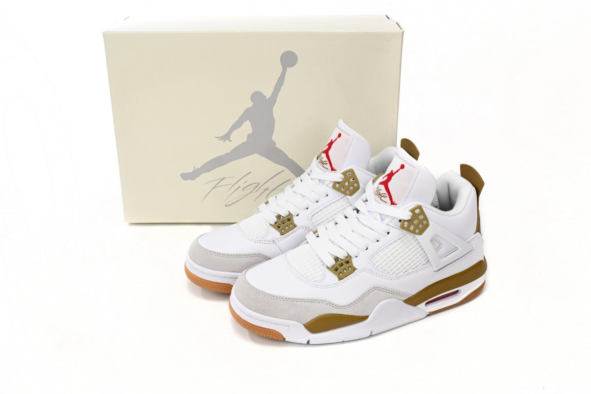 Air Jordan 4 White Brown