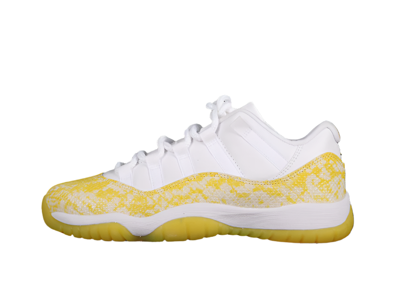 AIR JORDAN 11 RETRO LOW YELLOW SNAKESKIN WHITE