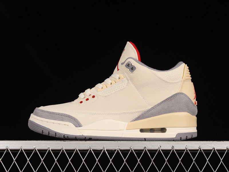 AIR JORDAN 3 RETRO SE MUSLIN/UNIVERSITY RED/CEMENT GREY/SAIL