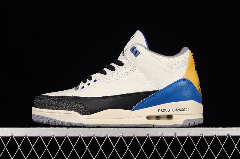 AIR JORDAN 3 RETRO UNC BEIGE/RACER BLUE/YELLOW