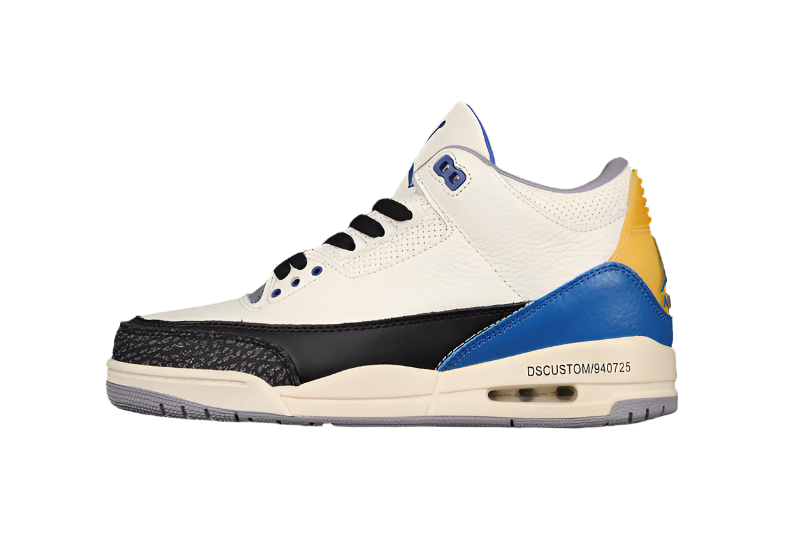 AIR JORDAN 3 RETRO UNC BEIGE/RACER BLUE/YELLOW