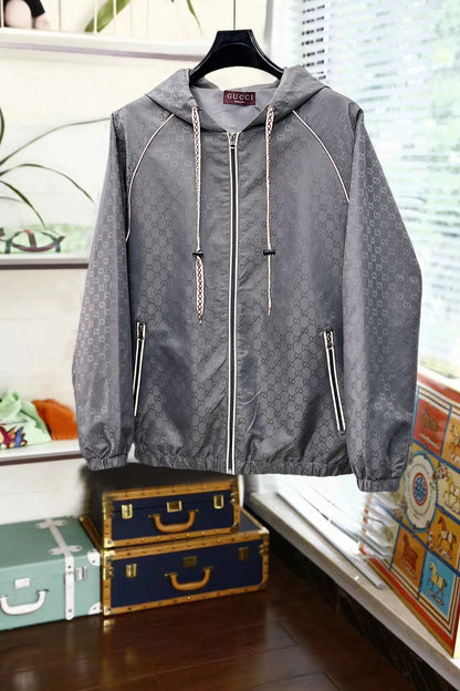 Gucci Blue Hooded Jacket