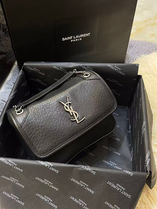 Saint Laurent Black Bag with Silver Hardware