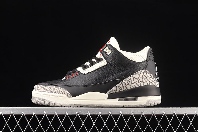 AIR JORDAN 3 DESERT CEMENT BLACK/RUSH ORANGE-FOSSIL STONE-SAIL