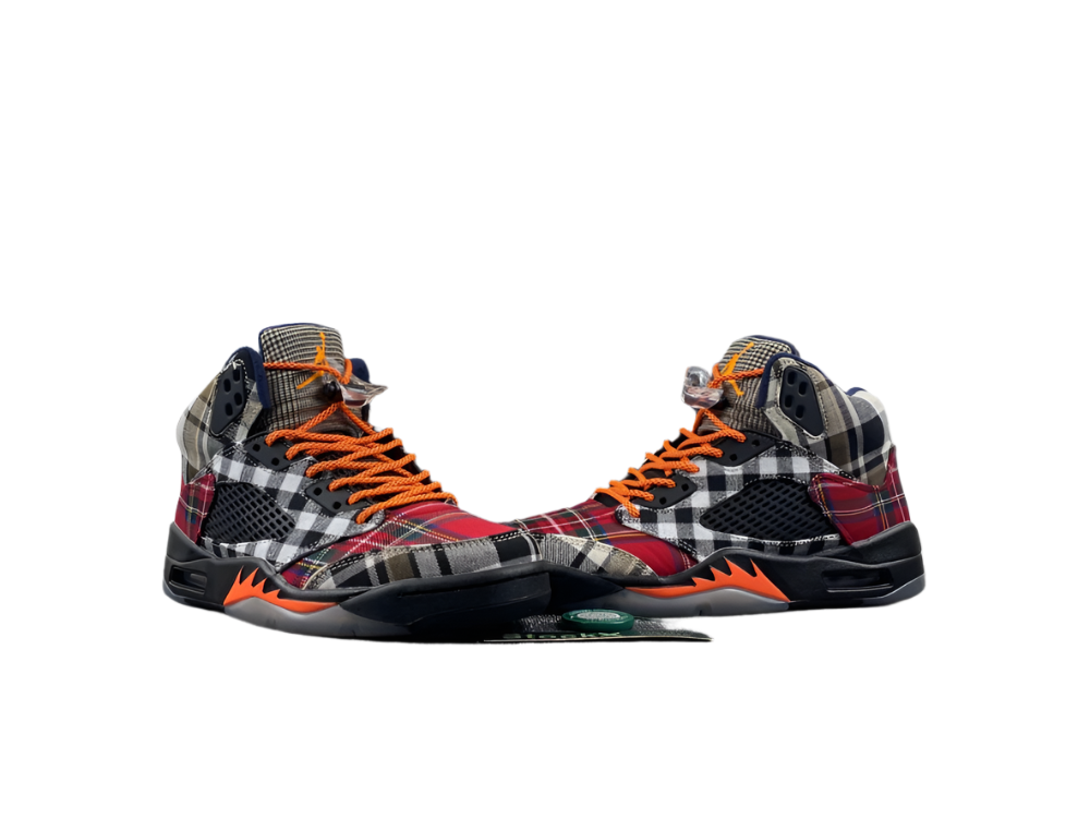 JORDAN 5 bold plaid multi-colorway