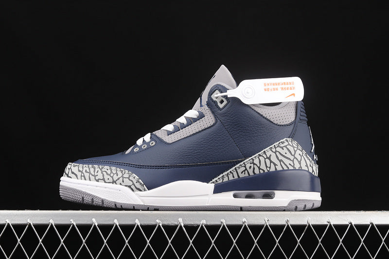 AIR JORDAN 3 RETRO GEORGETOWN MIDNIGHT NAVY/CEMENT GREY/WHITE