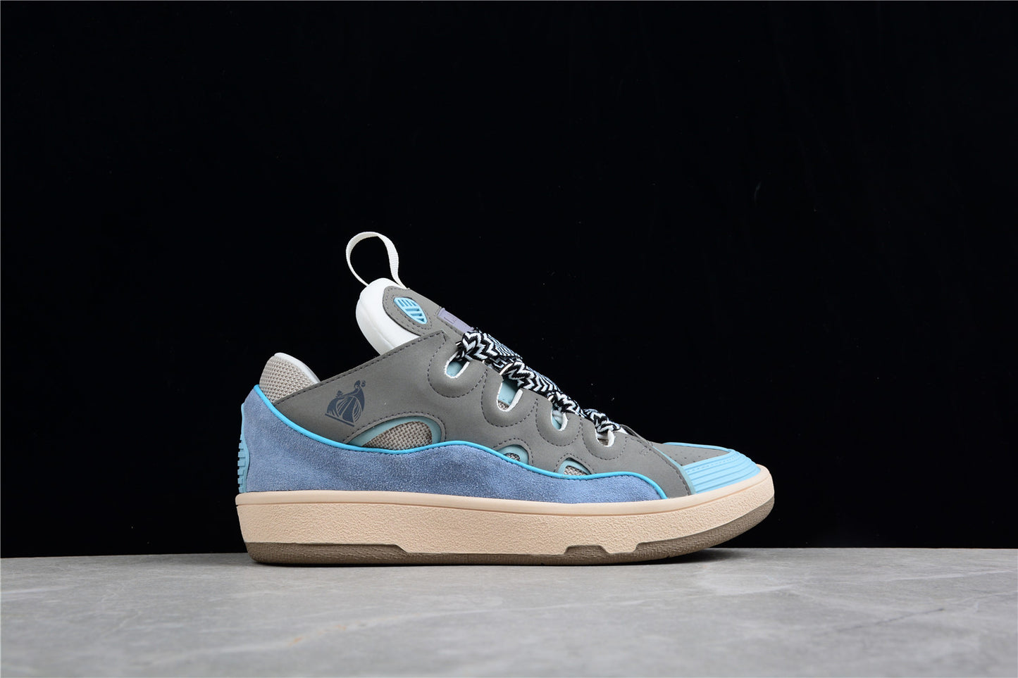 Lanvin Grey and Blue Sneakers