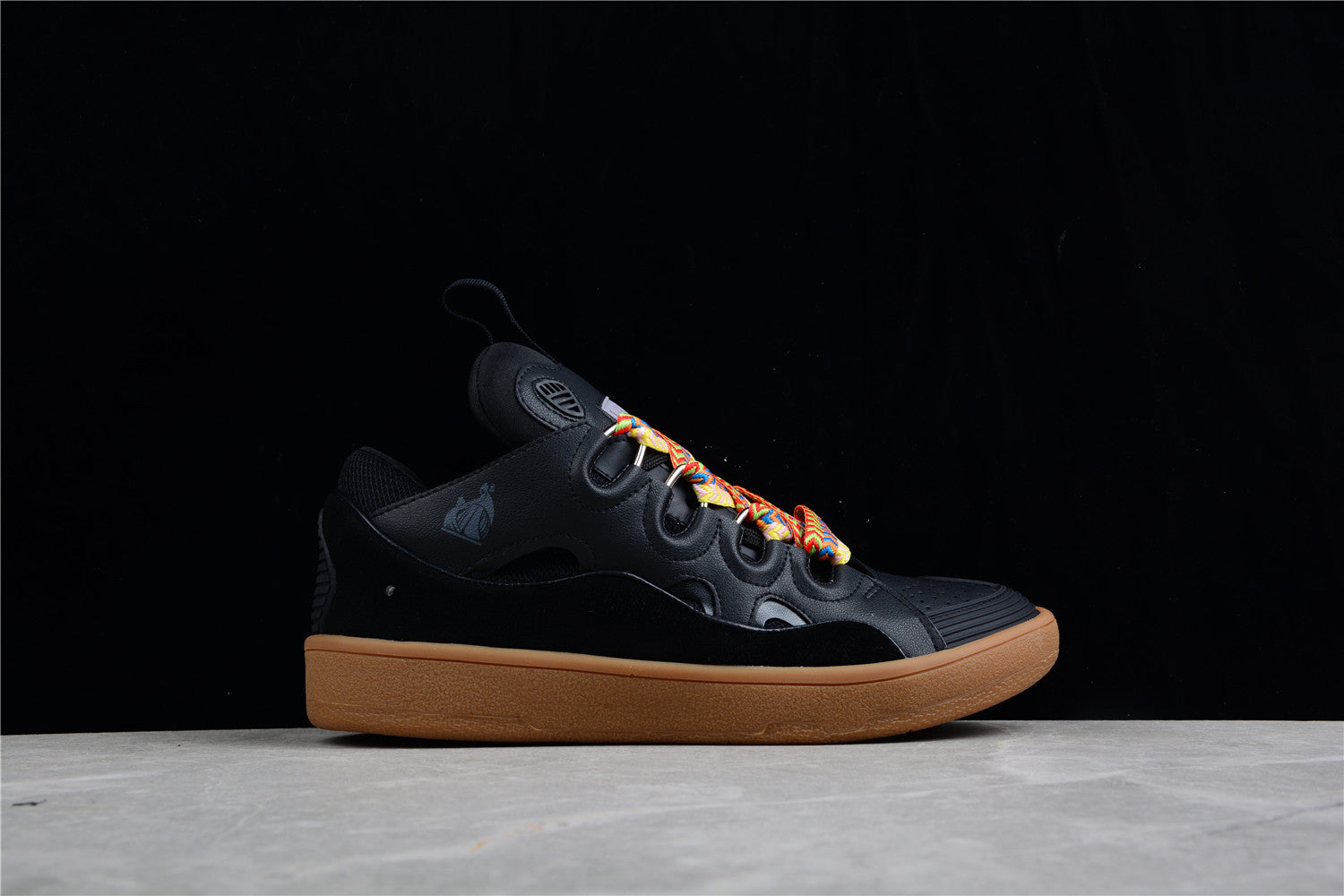 Lanvin Black and Gum Sole Sneaker