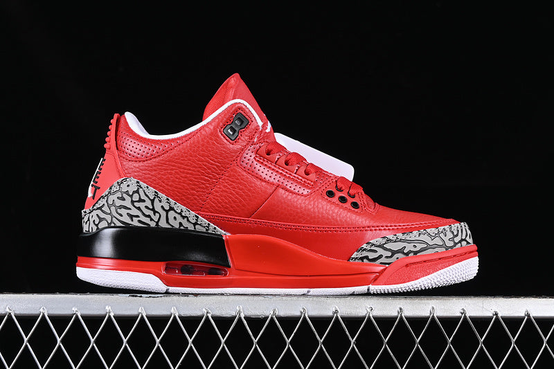 AIR JORDAN 3 BLACK/RED/GREY