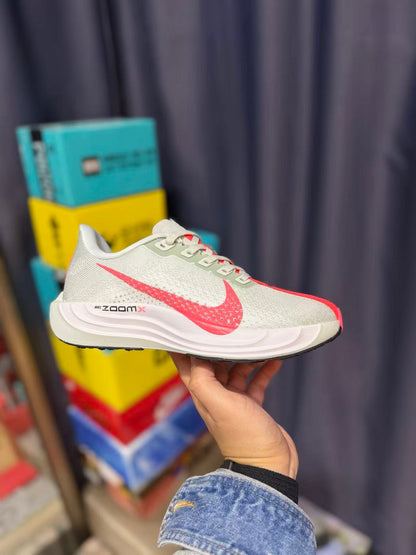 Nike Zoom Pegasus in White/Red: Iconic Velocity