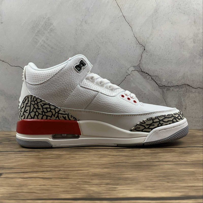 AIR JORDAN 3 RETRO HALL OF FAME WHITE/CEMENT GREY-BLACK-FIRE RED