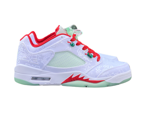 JORDAN 5 White/Red/Green