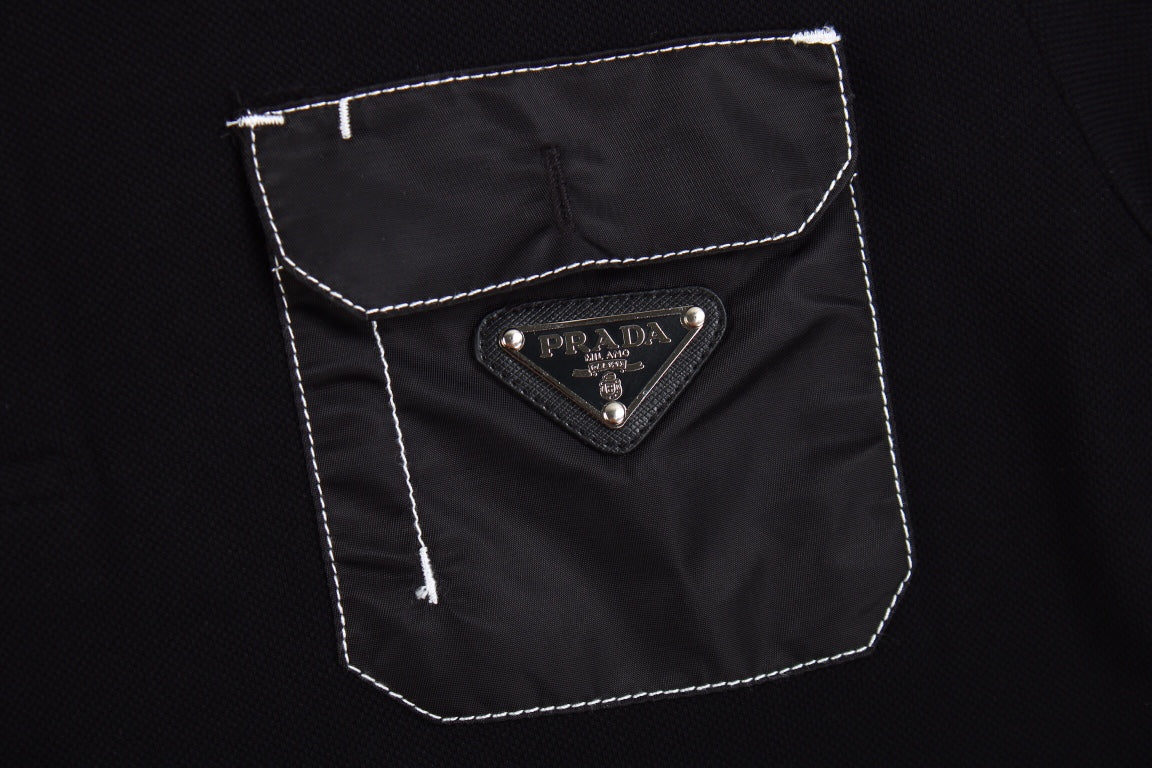 Pra*a "pocket detail" polo shirt