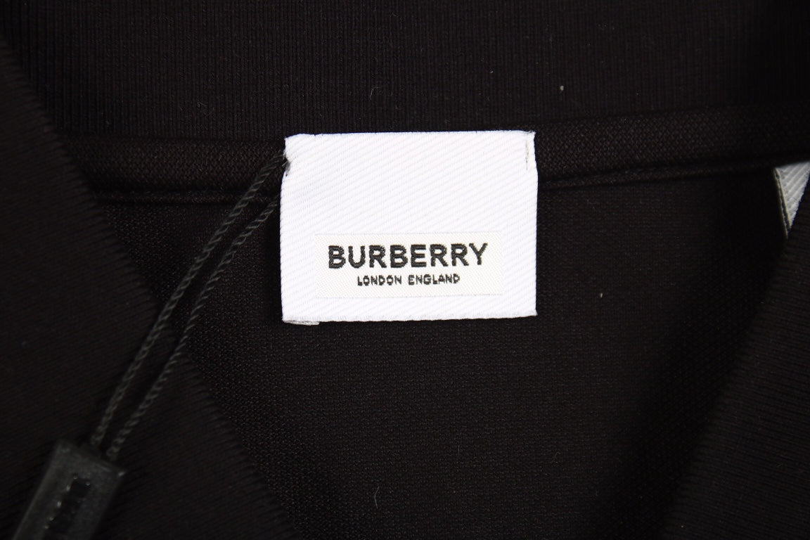 Burberry Embroidered Knight Polo - Black