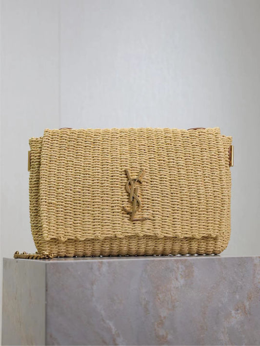 Saint Laurent Raffia Chain Bag