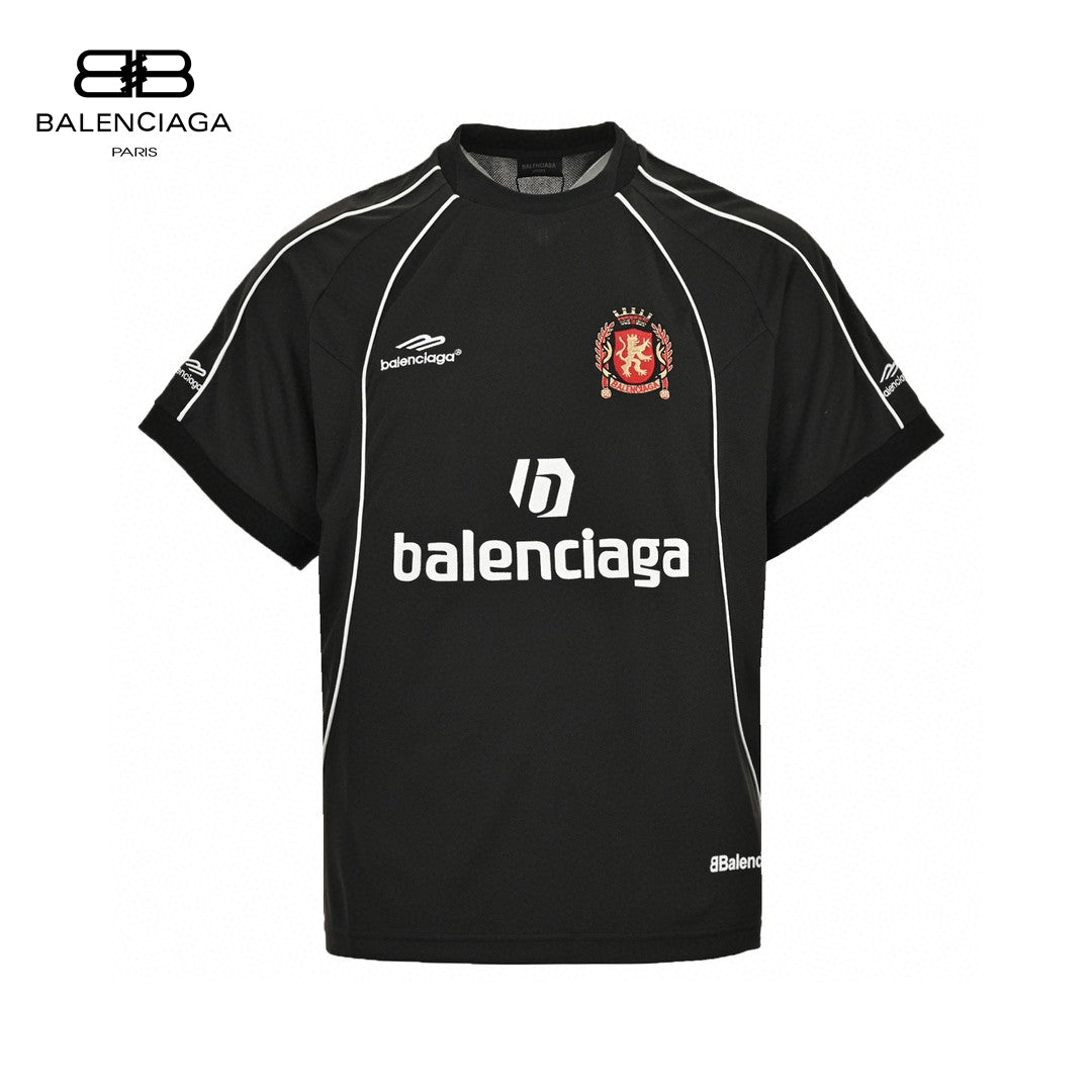 Ba*len*cia*ga soccer logo black t-shirt