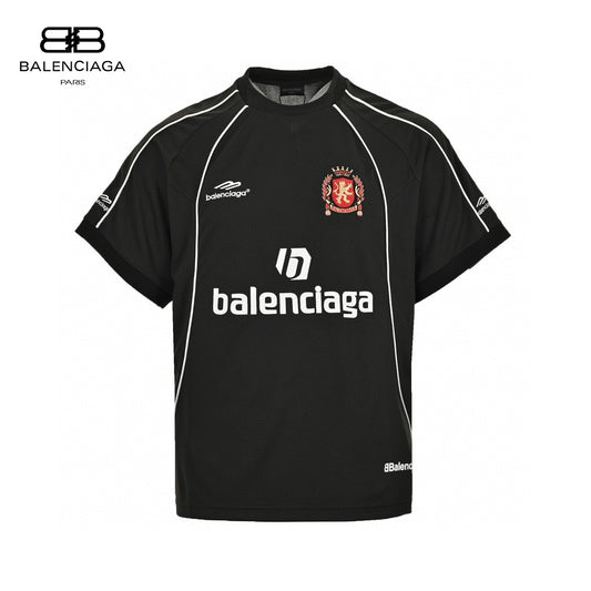 Balenciaga Soccer Logo Black T-Shirt Primereps