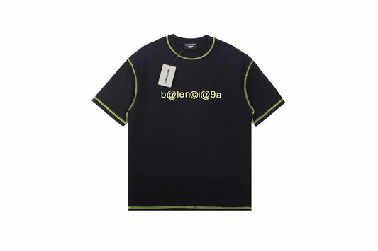 Balenciaga Digital Age Logo T-Shirt - Black Primereps