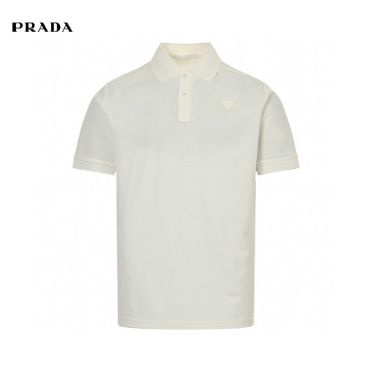 Prada Classic White Polo Shirt Primereps