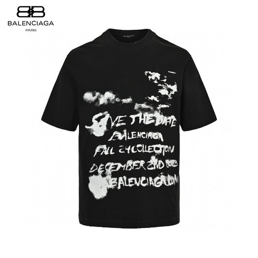 Balenciaga Save the Date Black T-Shirt Primereps