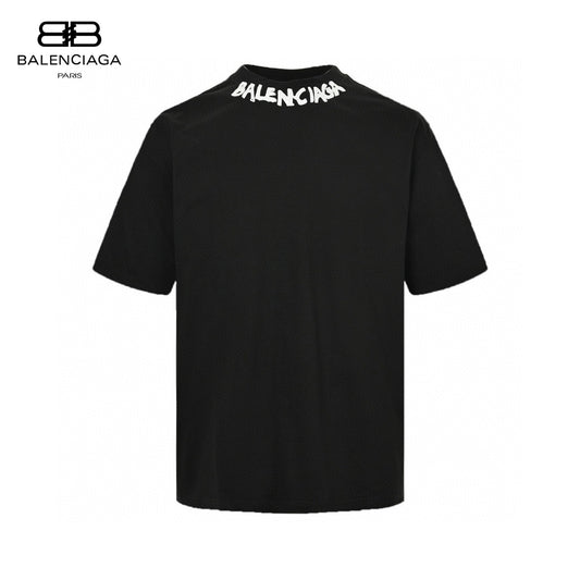 Balenciaga Distorted Logo T-Shirt (Black) Primereps