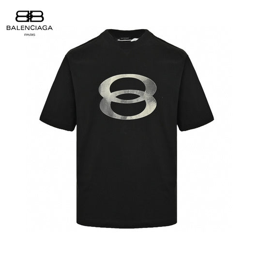 Balenciaga Oversized '8' Logo T-Shirt (Black) Primereps