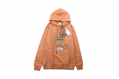 Burberry Brown Hoodie with Logo Patch Primereps