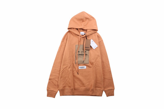 Burberry Brown Hoodie with Logo Patch Primereps