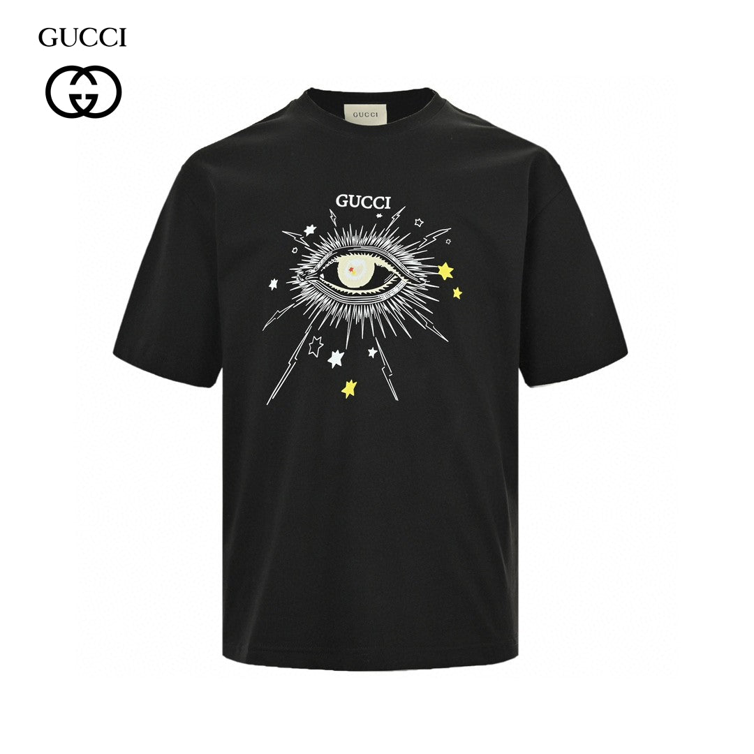 G*u*i mystical eye graphic black t-shirt