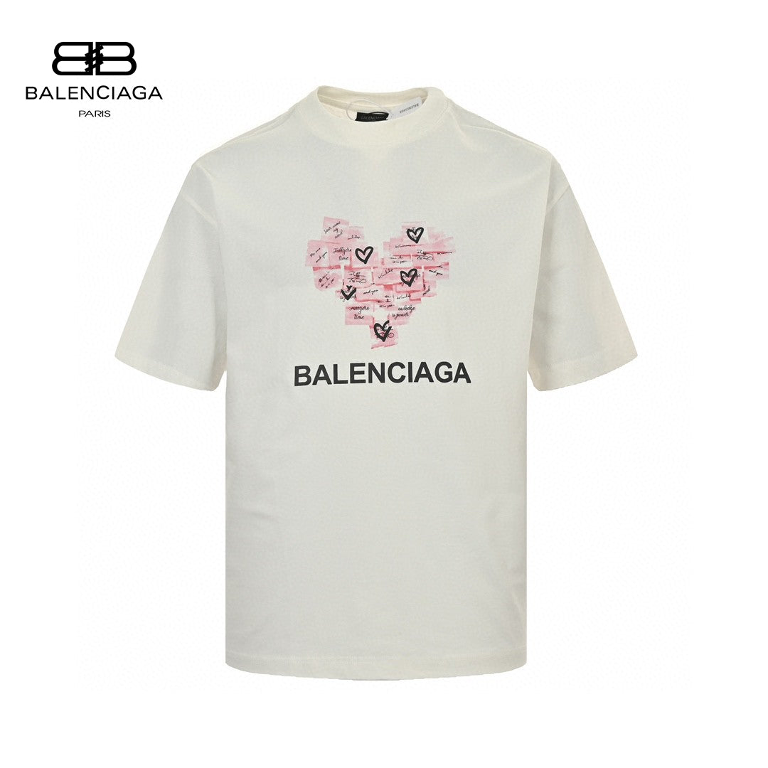 Ba*len*cia*ga love notes t-shirt in white