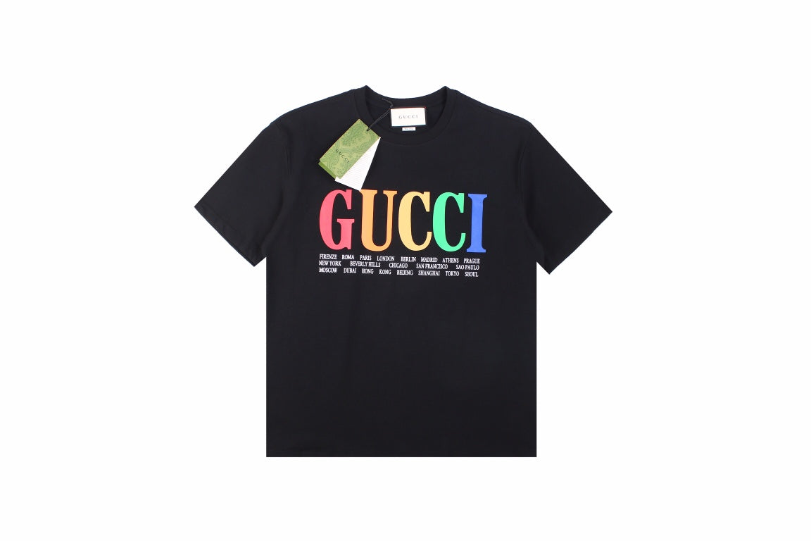 G*u*i cities block letter t-shirt