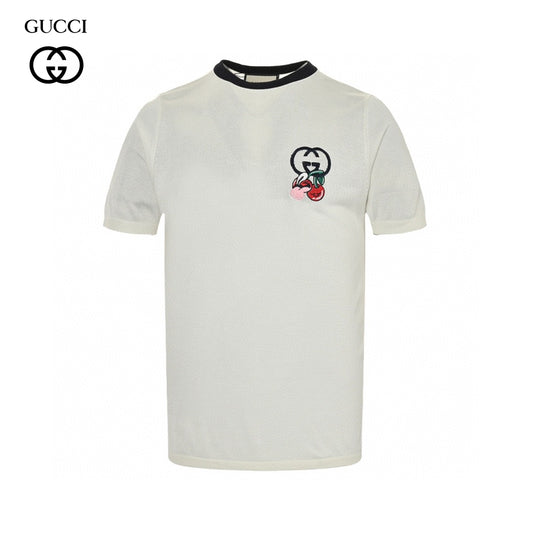 Gucci Cherry Embroidered T-Shirt Primereps