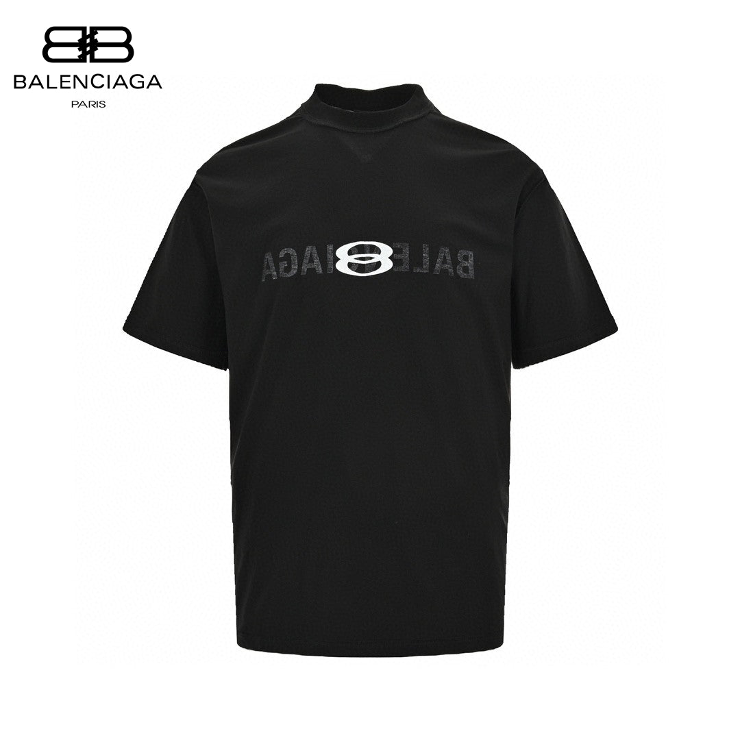 Ba*len*cia*ga reflective logo black t-shirt