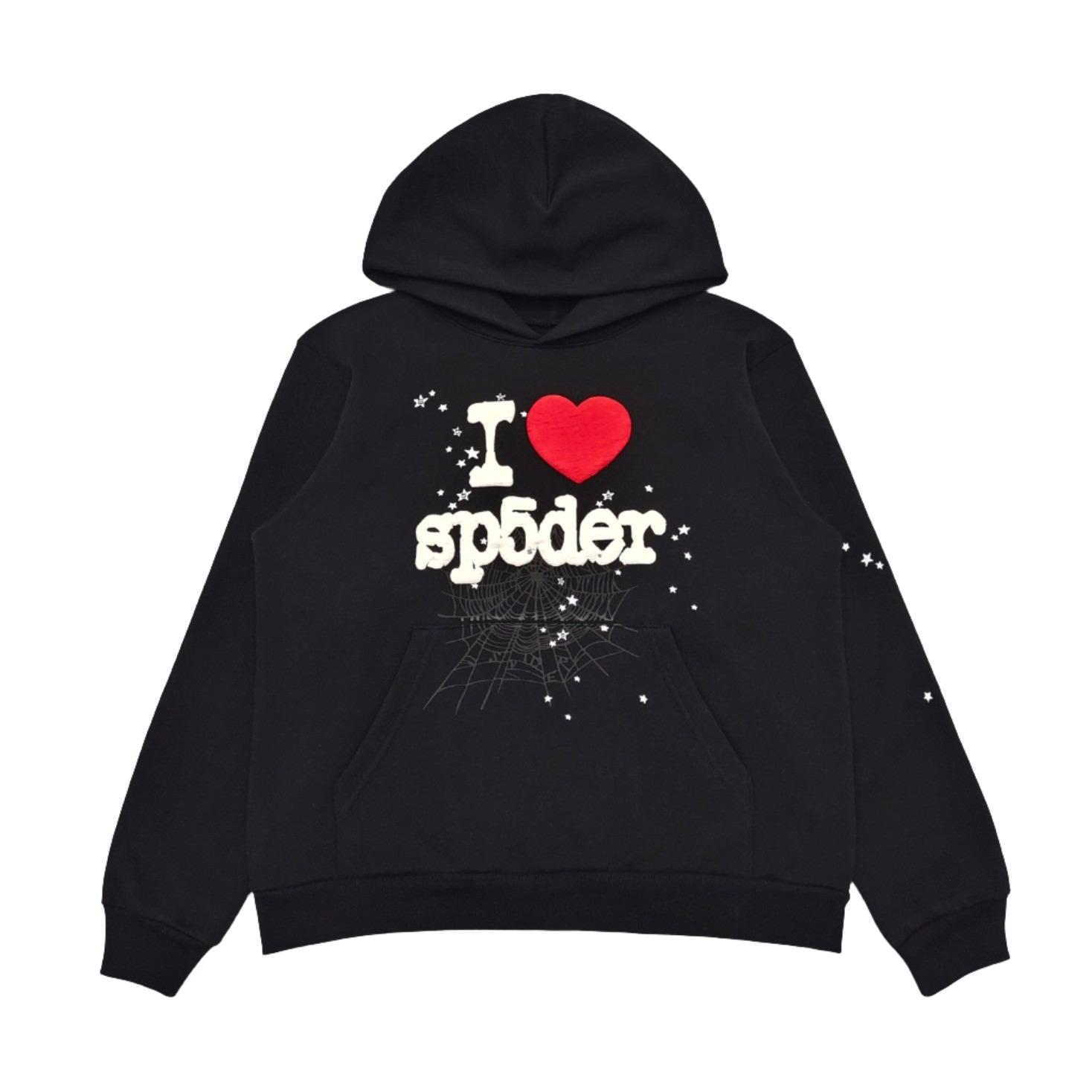 Sp5der I Heart SP5 Hoodie Black