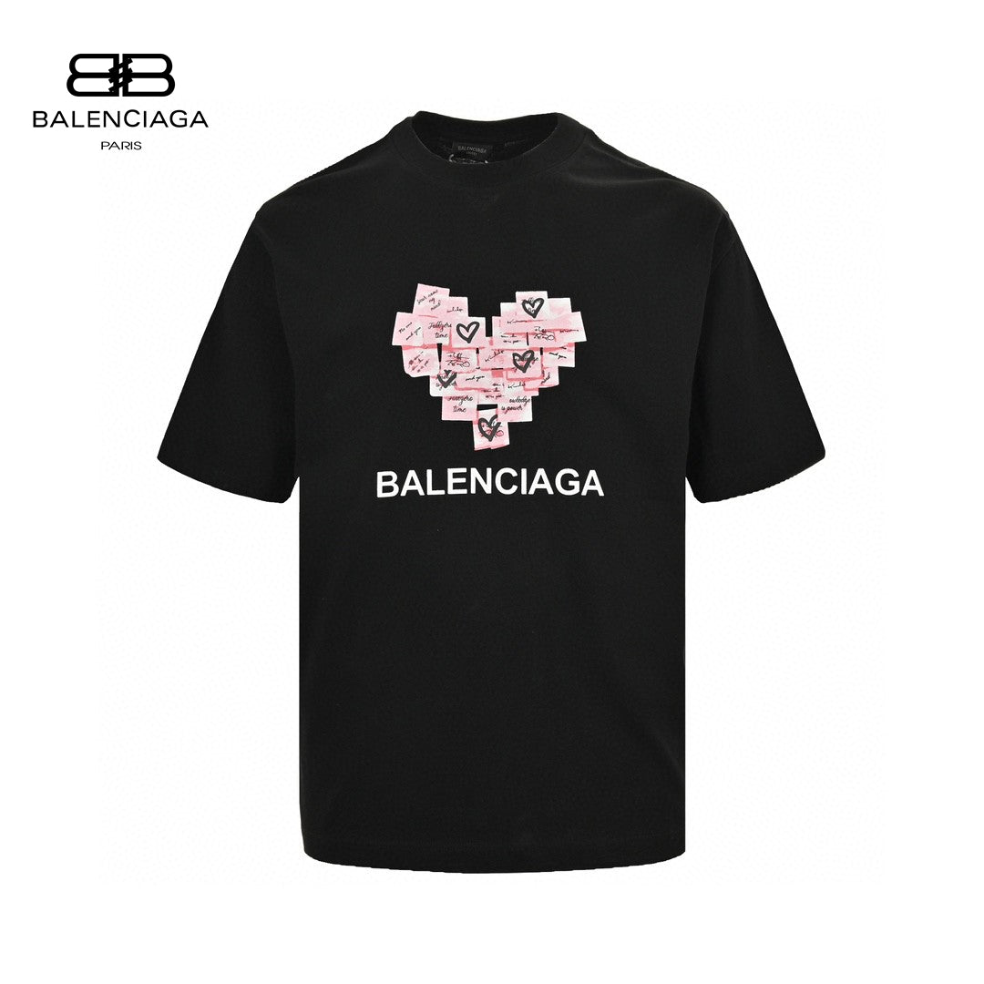 Ba*len*cia*ga love notes t-shirt in black