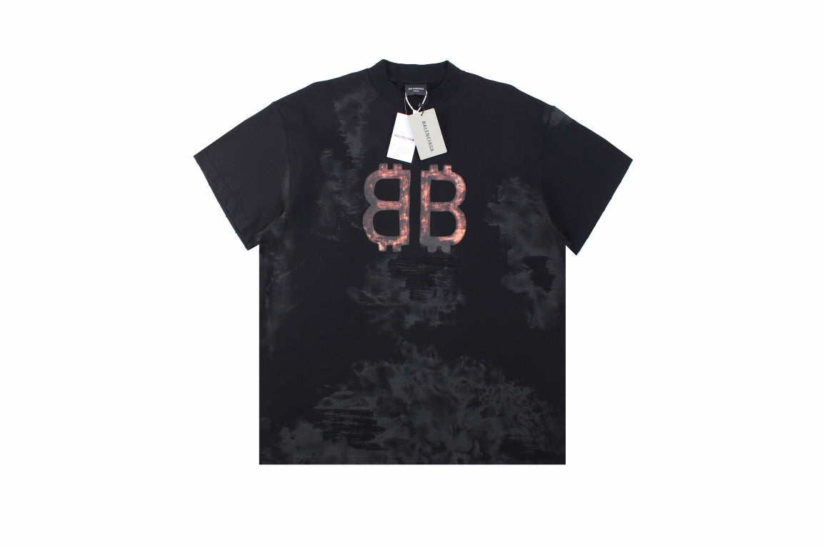 Balenciaga Distressed BB Logo T-Shirt Primereps