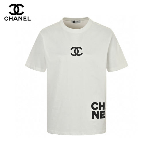 Chanel Double C Logo T-Shirt (White) Primereps