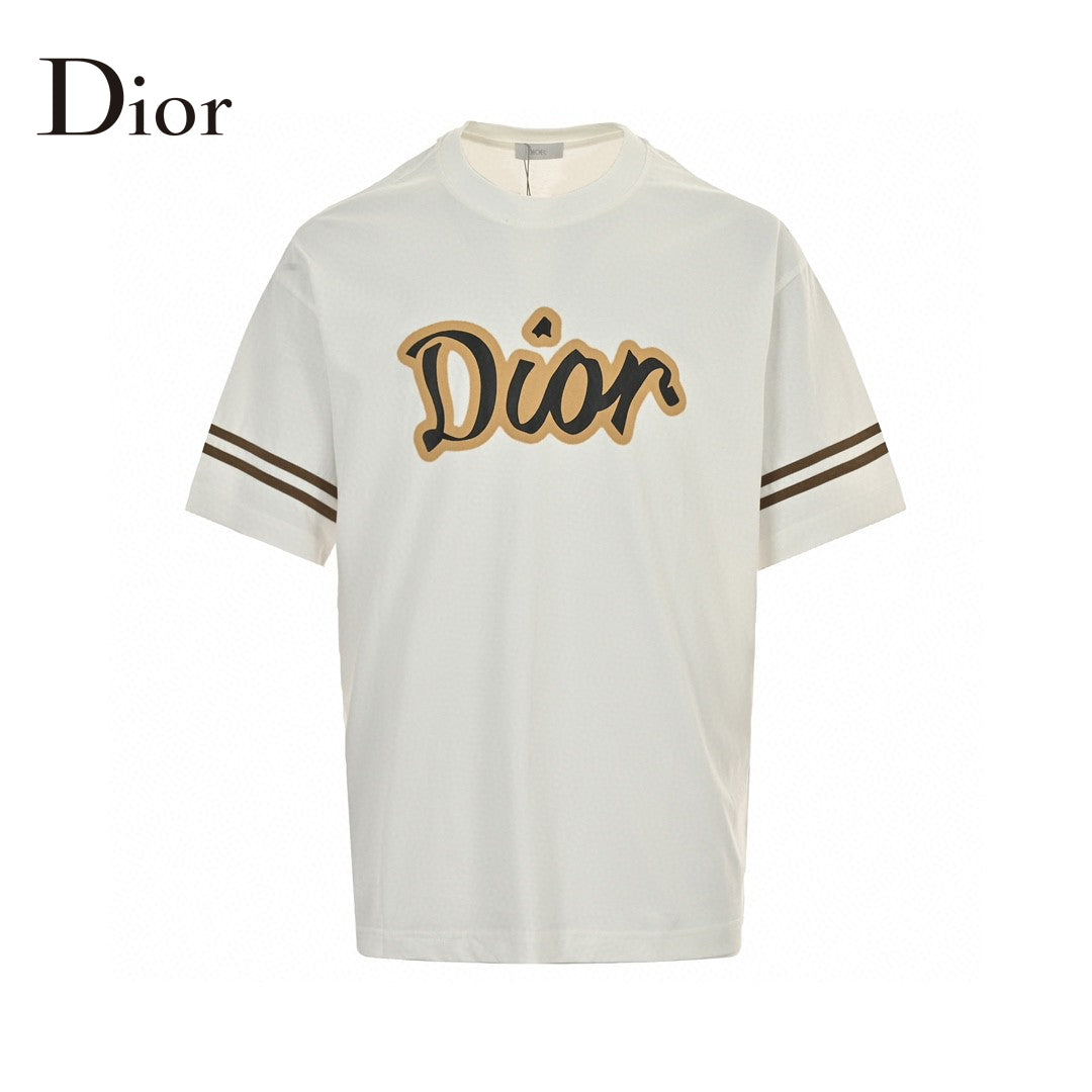 Dior White and Brown T-Shirt Primereps